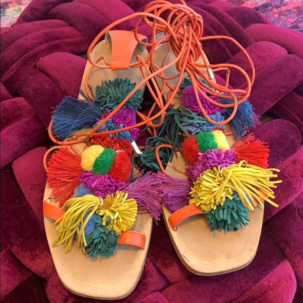Zara multi color sandals